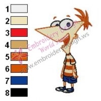 Phineas Flynn Embroidery Design 04